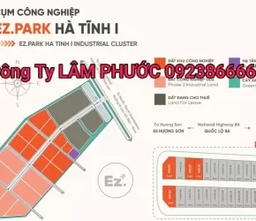 BÁN ĐẤT TRONG KHU CÔNG NGHIỆP HÀ TĨNH GIÁ 54 USD/ M2. SKK 50 NĂM 
