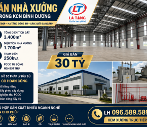 Bán nhà xưởng trong KCN Bình Dương Cũ HCM 